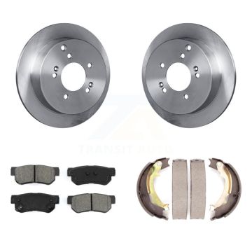 Rear Disc Rotors Semi-Metallic Pads Parking Shoes Kit For Hyundai Tucson Kia Sportage Fe K8S-104487
