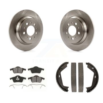 Rear Disc Rotors Semi-Metallic Pads And Parking Brake Shoes Kit For Volvo XC70 S80 K8S-104500