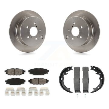 Rear Disc Rotors Semi-Metallic Pads And Parking Shoes Kit For Subaru Crosstrek Impreza XV K8S-104507