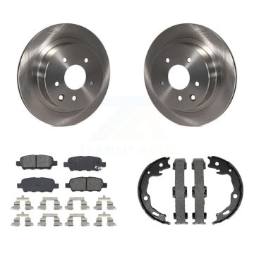Rear Disc Rotors Semi-Metallic Pads And Parking Shoes Kit For Nissan Rogue Sport Qashqai K8S-104517