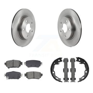 Rear Disc Rotors Semi-Metallic Pads And Parking Shoes Kit For Nissan Rogue Sport Qashqai K8S-104518