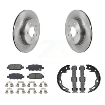 Rear Disc Rotors Semi-Metallic Pads And Parking Shoes Kit For Nissan Qashqai Rogue Sport K8S-104519