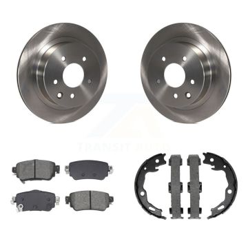 Rear Disc Rotors Semi-Metallic Pads Parking Brake Shoes Kit For 2019 Nissan Rogue Sport S K8S-104520
