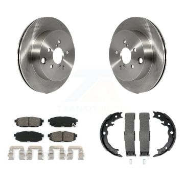 Rear Disc Rotors Semi-Metallic Pads Parking Shoes Kit For 2014-2018 Subaru Forester 2.0L K8S-104594