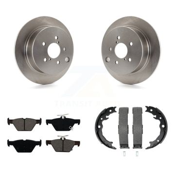 Rear Disc Rotors Semi-Metallic Pads And Parking Brake Shoes Kit For Subaru Crosstrek K8S-104595