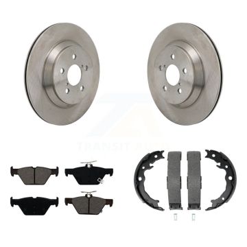 Rear Disc Rotors Semi-Metallic Pads And Parking Brake Shoes Kit For Subaru Crosstrek K8S-104596