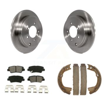 Rear Disc Rotors Semi-Metallic Pads Parking Shoes Kit For 2010 Hyundai Azera To 07 06 09 K8S-104617