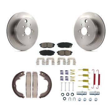 Rear Disc Rotors Semi-Metallic Pads Parking Shoes Hardware Kit For Subaru Outback Legacy K8S-104854