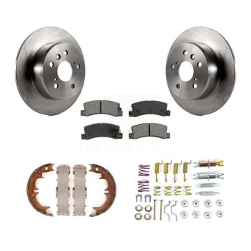 Rear Disc Rotors Semi-Metallic Pads Parking Shoes And Hardware Kit For Lexus Toyota Camry K8S-104956