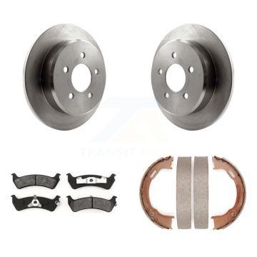 Rear Disc Rotors Semi-Metallic Pads And Parking Shoes Kit For Ford Ranger Explorer Sport K8S-104983