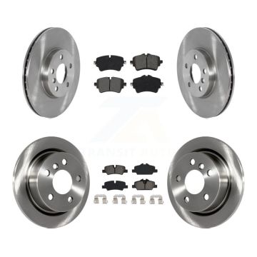 Front Rear Disc Brake Rotors Semi-Metallic Pad Kit For 2022 Mini Cooper S with GAS engine K8S-105003