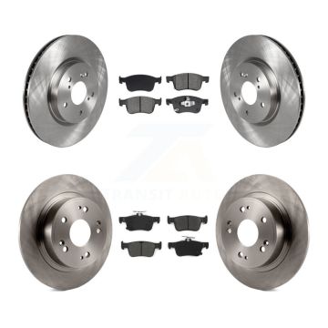 Front Rear Disc Brake Rotors And Semi-Metallic Pads Kit For Honda Accord K8S-105008