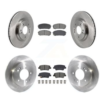 Front Rear Disc Brake Rotors & Semi-Metallic Pad Kit For 2021-2023 Hyundai Elantra N Line K8S-105010