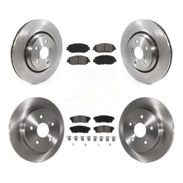 Front Rear Brake Rotor & Semi-Metallic Pad Kit For 2020 Toyota Camry XSE With TRD Package K8S-105012