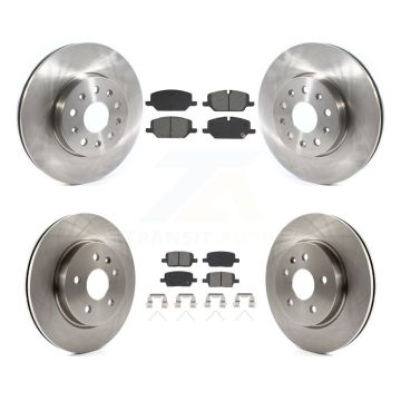 Front Rear Disc Brake Rotors And Semi-Metallic Pads Kit For 2021 Chevrolet Camaro LT K8S-105013