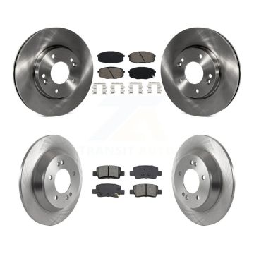 Front Rear Brake Rotor & Semi-Metallic Pad Kit For Kia Seltos With Electric Parking K8S-105016