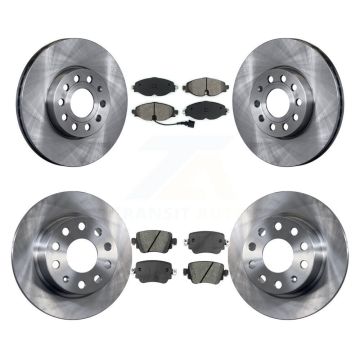 Front Rear Disc Brake Rotors And Semi-Metallic Pads Kit For Volkswagen Golf SportWagen K8S-105017