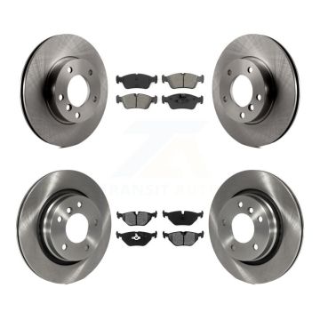 Front Rear Brake Rotors Semi-Metallic Pad Kit For BMW 328i With 294mm Diameter Rotor K8S-105022