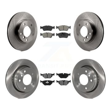 Front Rear Brake Rotors Semi-Metallic Pad Kit For BMW 328i With 276mm Diameter Rotor K8S-105023