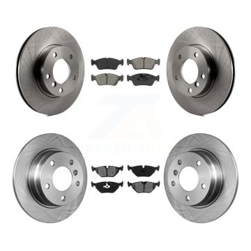Front Rear Disc Brake Rotor Semi-Metallic Pad Kit For BMW 325i 328i 325is 318is 320i 318i K8S-105024