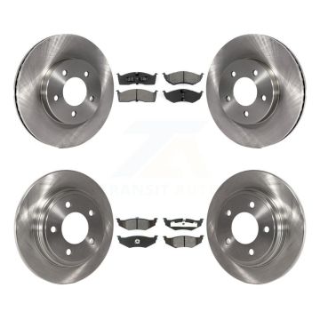 Front Rear Brake Rotors & Semi-Metallic Pad Kit For Chrysler Intrepid Dodge 300M Concorde K8S-105027