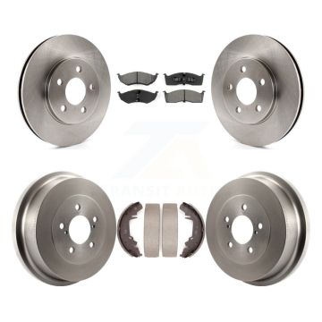 Front Rear Disc Brake Rotors Semi-Metallic Pads And Drum Kit For Chrysler Grand Voyager K8S-105036
