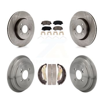 Front Rear Disc Brake Rotors Semi-Metallic Pads And Drum Kit For Kia Rio Hyundai Accent K8S-105037