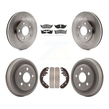 Front Rear Brake Rotor Semi-Metallic Pad Drum Kit For Neon Dodge Chrysler Plymouth SX 2.0 K8S-105039