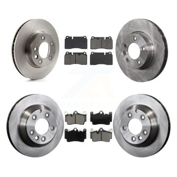 Front Rear Disc Brake Rotors And Semi-Metallic Pads Kit (6Pc) For Volkswagen Touareg K8S-105042