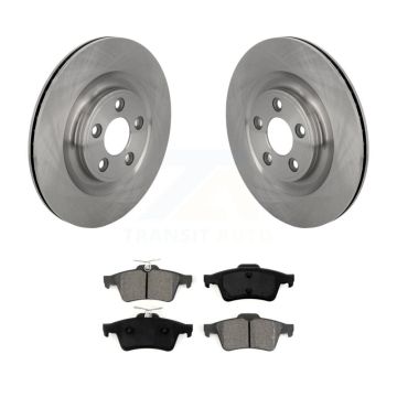Rear Disc Brake Rotors Semi-Metallic Pad Kit For 2016 Jaguar XJ With Manual Parking K8S-105050