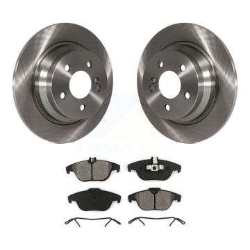 Rear Brake Rotor Semi-Metallic Pad Kit For 2010 Mercedes-Benz E350 Coupe With Solid K8S-105055