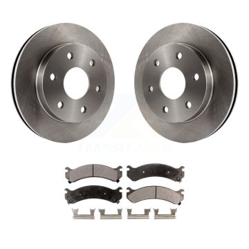Front Disc Brake Rotors And Ceramic Pads Kit For 2006 Chevrolet Express 2500 GMC Savana K8T-100019