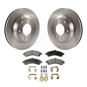 Front Brake Rotors Ceramic Pad Kit For GMC Envoy Chevrolet Trailblazer Oldsmobile Bravada K8T-100025