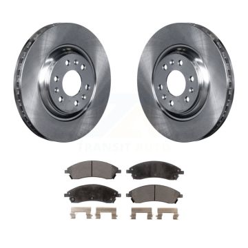 Front Disc Brake Rotors And Ceramic Pads Kit For 2004-2009 Cadillac SRX K8T-100044