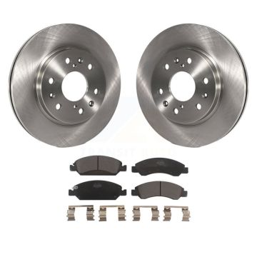Front Brake Rotors Ceramic Pad Kit For GMC Sierra 1500 Chevrolet Silverado Cadillac Tahoe K8T-100047