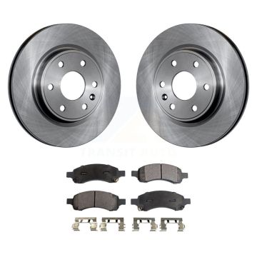Front Brake Rotors Ceramic Pad Kit For GMC Acadia Buick Enclave Chevrolet Traverse Saturn K8T-100064
