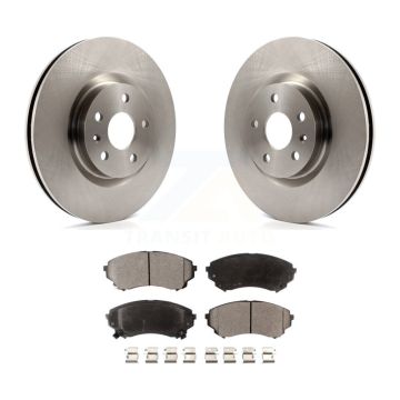 Front Disc Brake Rotors And Ceramic Pads Kit For Cadillac CTS K8T-100067