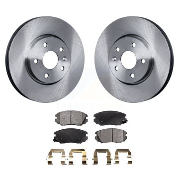 Front Brake Rotor & Ceramic Pad Kit For Chevrolet Equinox GMC Terrain Buick Malibu Impala K8T-100077