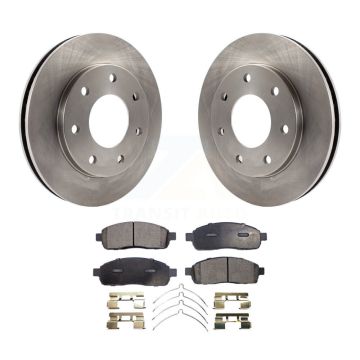 Front Brake Rotor Ceramic Pad Kit For Ford F-150 With 7 Lug Wheels 11th Digit Of Vin Is C K8T-100108