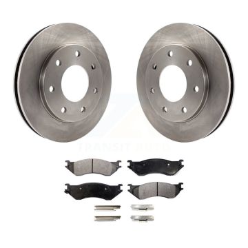 Front Disc Brake Rotors And Ceramic Pads Kit For Ford F-150 F-250 HD Heritage 4WD K8T-100109
