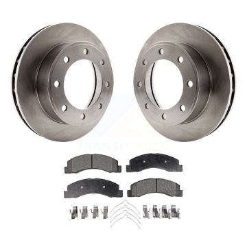 Front Disc Brake Rotors And Ceramic Pad Kit For Ford F-250 Super Duty F-350 Excursion 4WD K8T-100111