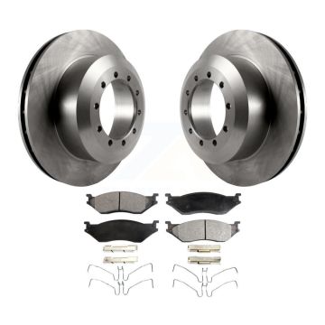 Front Disc Brake Rotors & Ceramic Pad Kit For Ford F-53 Motorhome Chassis F-59 Commercial K8T-100114