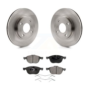 Front Disc Brake Rotor Ceramic Pad Kit For 2004 Ford Focus LX/Mid/High/SE/ZTS/ZTW/ZX3/ZX5 K8T-100117