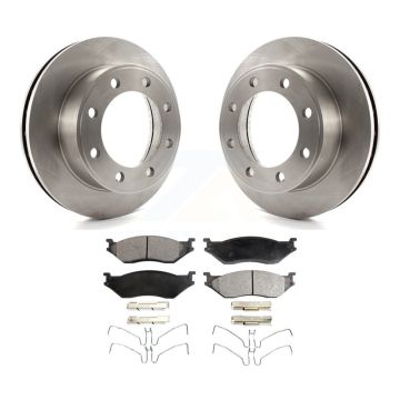 Front Disc Brake Rotors And Ceramic Pads Kit For Ford F-550 Super Duty F-450 K8T-100119