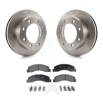 Front Disc Brake Rotors And Ceramic Pads Kit For Ford F-350 Super Duty F-250 Excursion K8T-100120