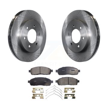 Front Brake Rotors & Ceramic Pad Kit For Ford F-150 Lincoln Mark LT With 6 Lug Wheels 4WD K8T-100130