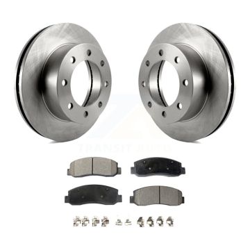 Front Disc Brake Rotors And Ceramic Pads Kit For Ford F-250 Super Duty F-350 K8T-100135
