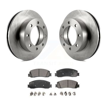 Front Disc Brake Rotors And Ceramic Pads Kit For Ford F-350 Super Duty F-250 4WD K8T-100136