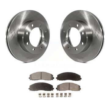 Front Disc Brake Rotors And Ceramic Pads Kit For Ford F-350 Super Duty F-250 F-450 K8T-100173