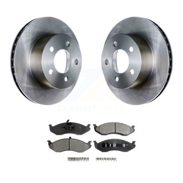 Front Brake Rotor & Ceramic Pad Kit For Jeep Wrangler Cherokee Grand Comanche Wagoneer TJ K8T-100180